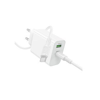  СЗУ BOROFONE BA108A Stellar PD30W+QC3.0 charger set (C to C) EU белый 