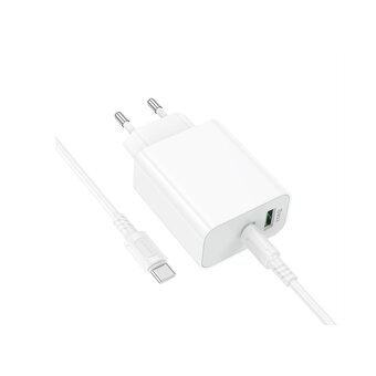  СЗУ BOROFONE BA108A Stellar PD30W+QC3.0 charger set (C to C) EU белый 