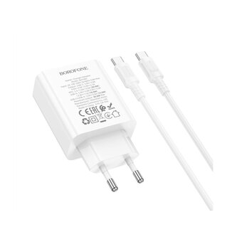  СЗУ BOROFONE BA108A Stellar PD30W+QC3.0 charger set (C to C) EU белый 