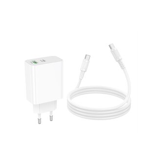  СЗУ BOROFONE BA108A Stellar PD30W+QC3.0 charger set (C to C) EU белый 