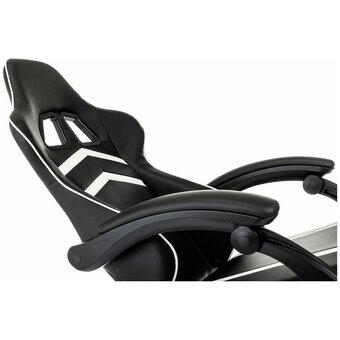  Кресло игровое BRABIX Shooter GM-123 (533191) экокожа, черное/белое 