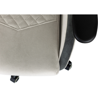  Кресло игровое Knight Regal Fabric серый/светло-серый искусственная замша крестов. металл 