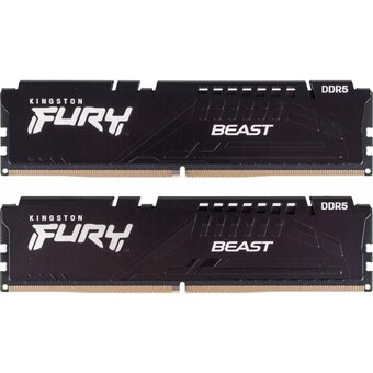  ОЗУ Kingston Fury Beast KF552C40BBK2-32WP Black 32GB DDR5 5200 DIMM Gaming Memory Non-ECC, CL40, 1.25V, kit 2*16gb 