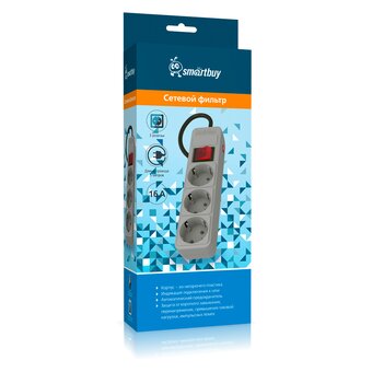  Сетевой фильтр Smartbuy SBSP-3-50-G серый 