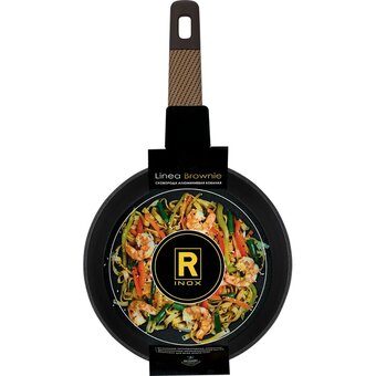  Сковорода Regent inox Linea Brownie 93-AL-BR-1-26 черный, коричневый 