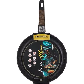  Сковорода Regent inox Linea Albero 62-1024 черный, коричневый 