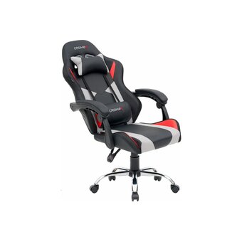  Кресло игровое CROMEX Quantum GM-155 RGB (532955) экокожа, черное/красное/серое 