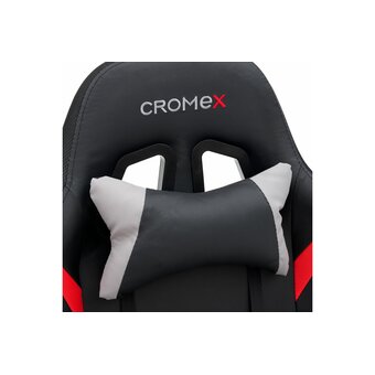  Кресло игровое CROMEX Quantum GM-155 RGB (532955) экокожа, черное/красное/серое 
