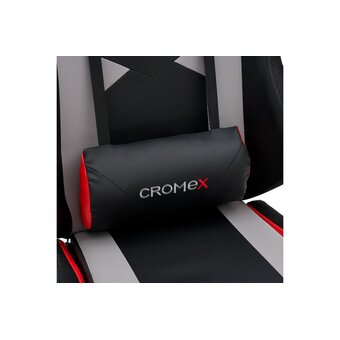  Кресло игровое CROMEX Quantum GM-155 RGB (532955) экокожа, черное/красное/серое 