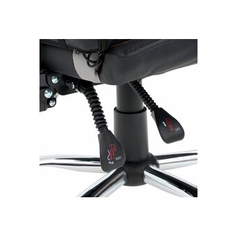  Кресло игровое CROMEX Quantum GM-155 RGB (532955) экокожа, черное/красное/серое 