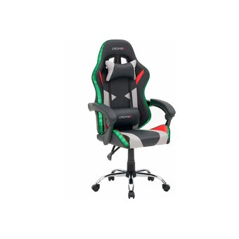  Кресло игровое CROMEX Quantum GM-155 RGB (532955) экокожа, черное/красное/серое 