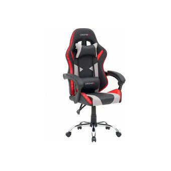  Кресло игровое CROMEX Quantum GM-155 RGB (532955) экокожа, черное/красное/серое 