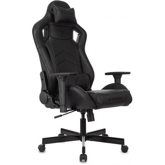  Кресло Knight Gladiator черный экокожа с подголов. крестов. металл 