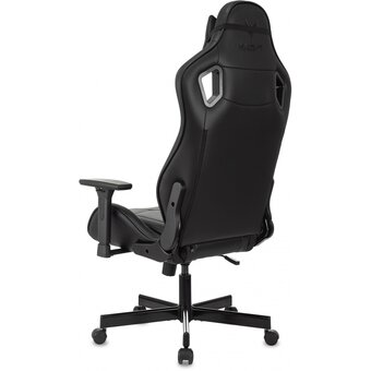  Кресло Knight Gladiator черный экокожа с подголов. крестов. металл 