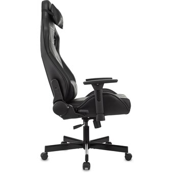  Кресло Knight Gladiator черный экокожа с подголов. крестов. металл 