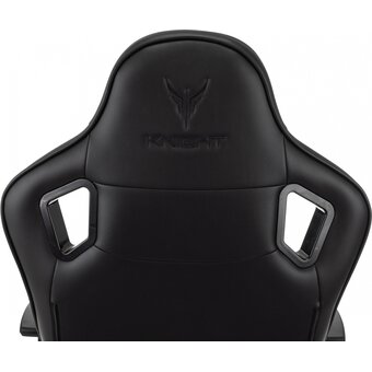  Кресло Knight Gladiator черный экокожа с подголов. крестов. металл 