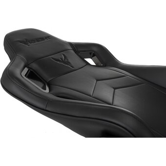  Кресло Knight Gladiator черный экокожа с подголов. крестов. металл 