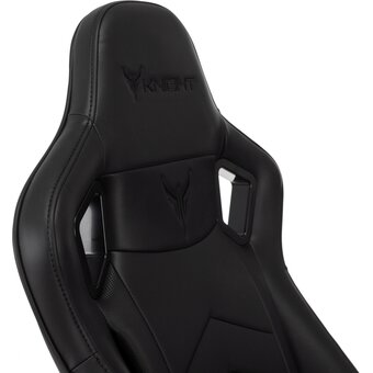  Кресло Knight Gladiator черный экокожа с подголов. крестов. металл 