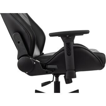  Кресло Knight Gladiator черный экокожа с подголов. крестов. металл 