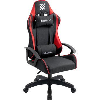 Кресло игровое DEFENDER Kraken (64677) ткань, черное/красное 