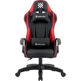  Кресло игровое DEFENDER Kraken (64677) ткань, черное/красное 