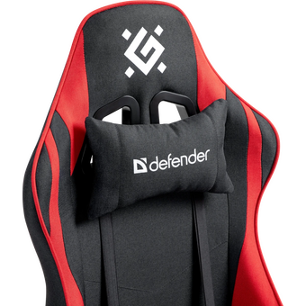  Кресло игровое DEFENDER Kraken (64677) ткань, черное/красное 