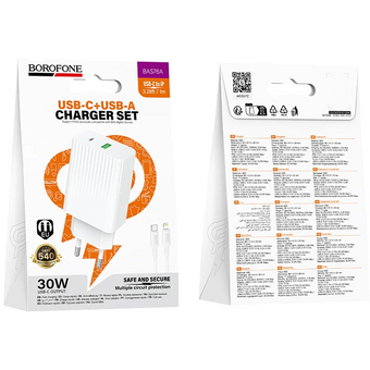  СЗУ BOROFONE BAS76A Type-C Lightning белый 