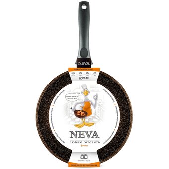  Сковорода Нева Металл Посуда NGB122 Neva Granite 22 Brown 