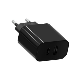  СЗУ Maxvi CHL-602PD 30W, 6A, QC 3.0, 1xUSB-A, 1xUSB-C, black 