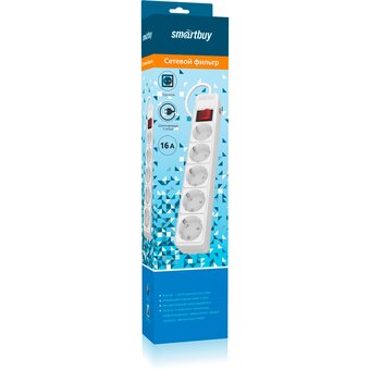  Сетевой фильтр Smartbuy SBSP-5-30-W белый 