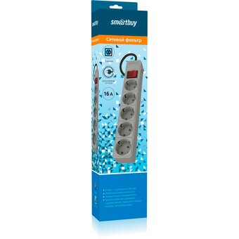  Сетевой фильтр Smartbuy SBSP-5-18-G серый 