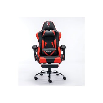  Кресло игровое BRABIX Dexter GM-135 (532799) экокожа, черное/красное 