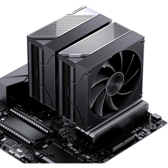  Кулер JONSBO CA90 Black LGA1851/1700/1200/115X/AM5/AM4 ( TDP 270W, PWM, 130mm Black Fan + 120mm Black Fan, 6 тепловых трубок, медная база, 4-p 