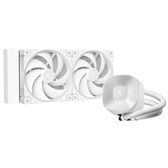  СВО DEEPCOOL LE240 V2 Pure White LGA1851/1700/1200/115X/AM5/AM4 (TDP 250W, ARGB Pump, Anti-Leak edition, PWM, Dual Fan) 