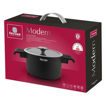  Кастрюля Rondell Modern RDA-1726 2.6л d-20см черный 