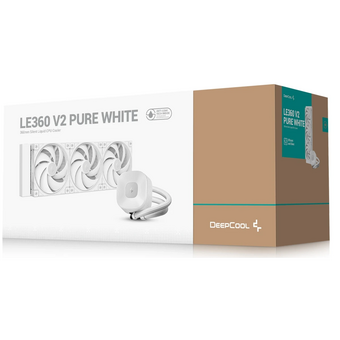  СВО DEEPCOOL LE360 V2 Pure White LGA1851/1700/1200/115X/AM5/AM4 (TDP 300W, ARGB Pump, Anti-Leak edition, PWM, Triple Fan) 