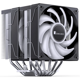  Кулер JONSBO CR-3000E ARGB Black LGA1851/1700/1200/115X/AM5/AM4 (TDP 260W, PWM, 2 x 120mm ARGB LED Fan, 6 тепловых трубок, 4-pin) Retail 