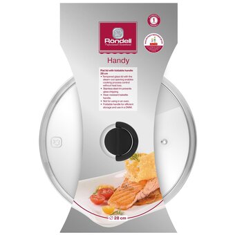  Крышка Rondell Handy RDA-1688 d=28см крыш.прозрачный руч.черная 