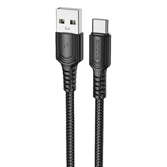  Кабель USB - Type-C Borofone BX116 Certain 18W 100см 3A  (black) (240333) 
