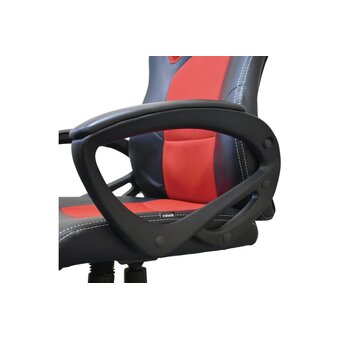  Кресло игровое BRABIX Rider EX-544 (531583) экокожа черная/ткань красная, 