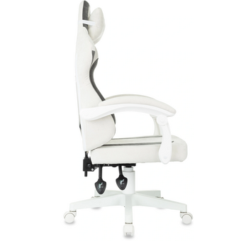  Кресло игровое KNIGHT Wolf WH WG ткань, белый/серый 