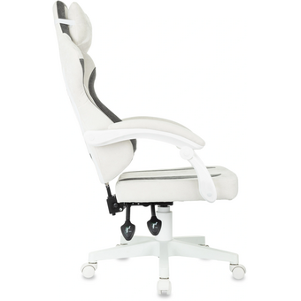  Кресло игровое KNIGHT Wolf WH WG ткань, белый/серый 