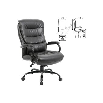  Кресло руководителя BRABIX Premium Heavy Duty HD-004 (531942) экокожа, черное 