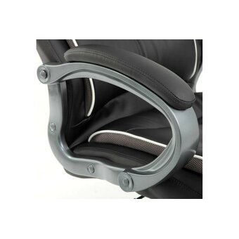  Кресло руководителя BRABIX Premium Strong HD-009 (531945) экокожа черная, ткань серая 