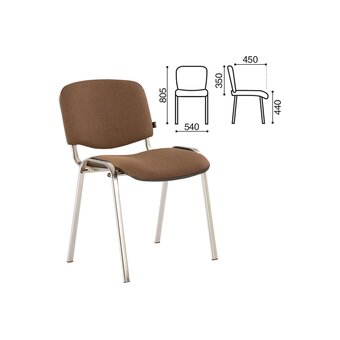  Стул для посетителей BRABIX Iso CF-001 (531421) ткань коричневая 