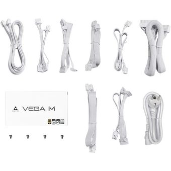  Блок питания Chieftec Vega M White PPG-1000-CW (ATX 3.1, 1000W, 80 Plus Gold, Active PFC, 135mm fan, Gen5 PCIe, Full Cable Management, белый) Retail 