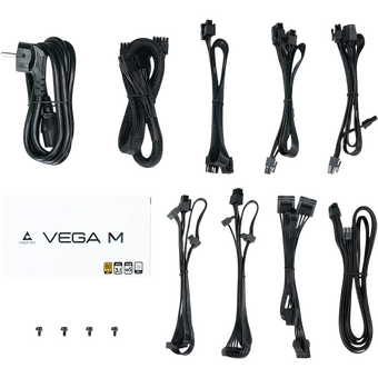  Блок питания Chieftec Vega M PPG-1000-C (ATX 3.1, 1000W, 80 Plus Gold, Active PFC, 135mm fan, Gen5 PCIe, Full Cable Management) Retail 