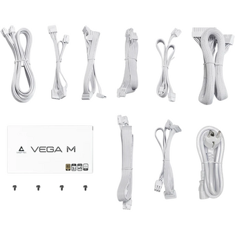  Блок питания Chieftec Vega M White PPG-750-CW (ATX 3.1, 750W, 80 Plus Gold, Active PFC, 135mm fan, Gen5 PCIe, Full Cable Management, белый) Retail 