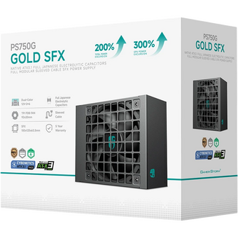  Блок питания Deepcool Gamerstorm PS750G (SFX 4.1, ATX 3.1, 750W, Full Cable Management, 92mm fan, Cybenetics Platinum / PPLP Gold) 