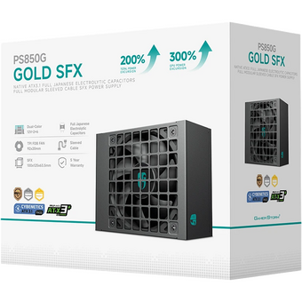  Блок питания Deepcool Gamerstorm PS850G (SFX 4.1, ATX 3.1, 850W, Full Cable Management, 92mm fan, Cybenetics Platinum / PPLP Gold) 